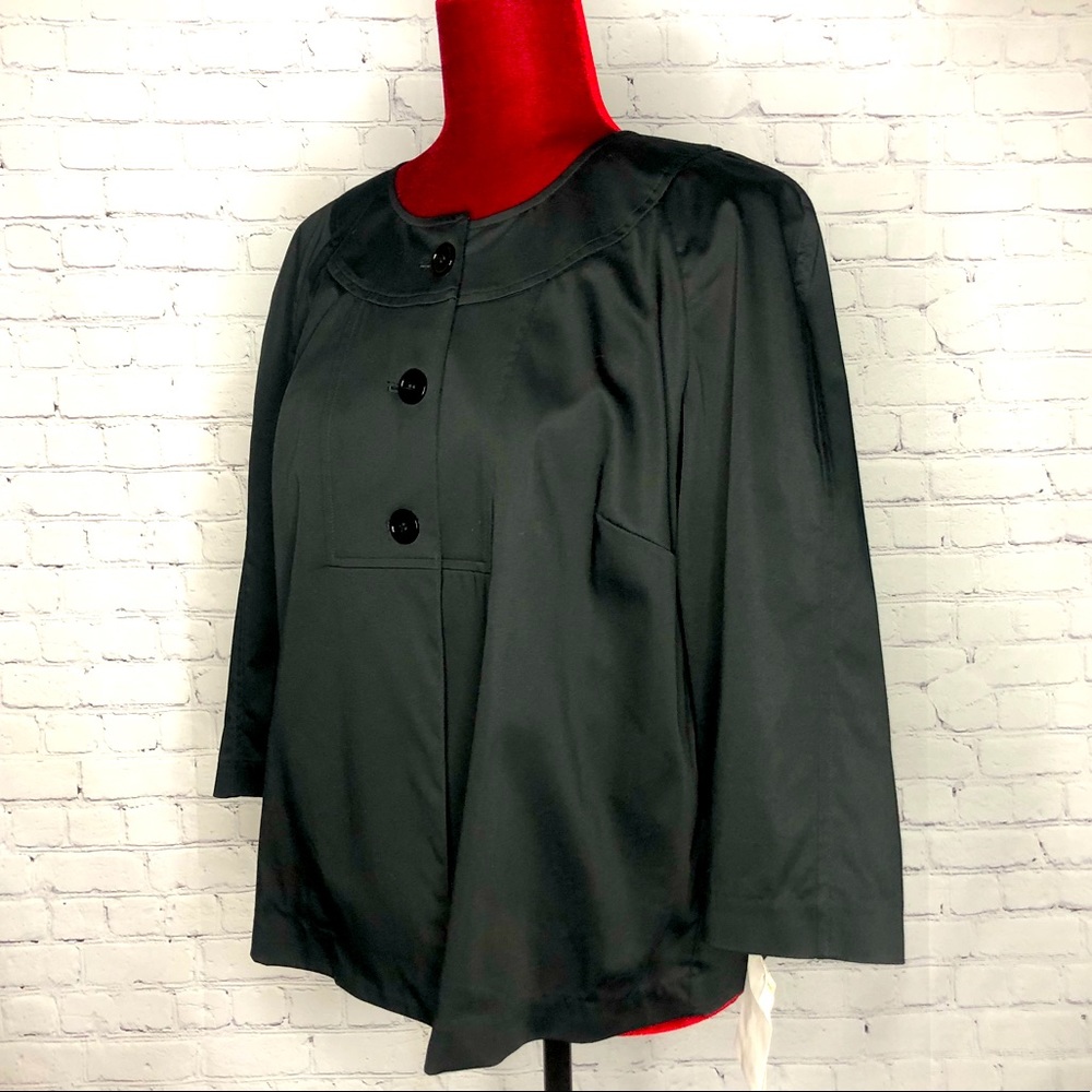 JM Collection Short Black Jacket: Size 12